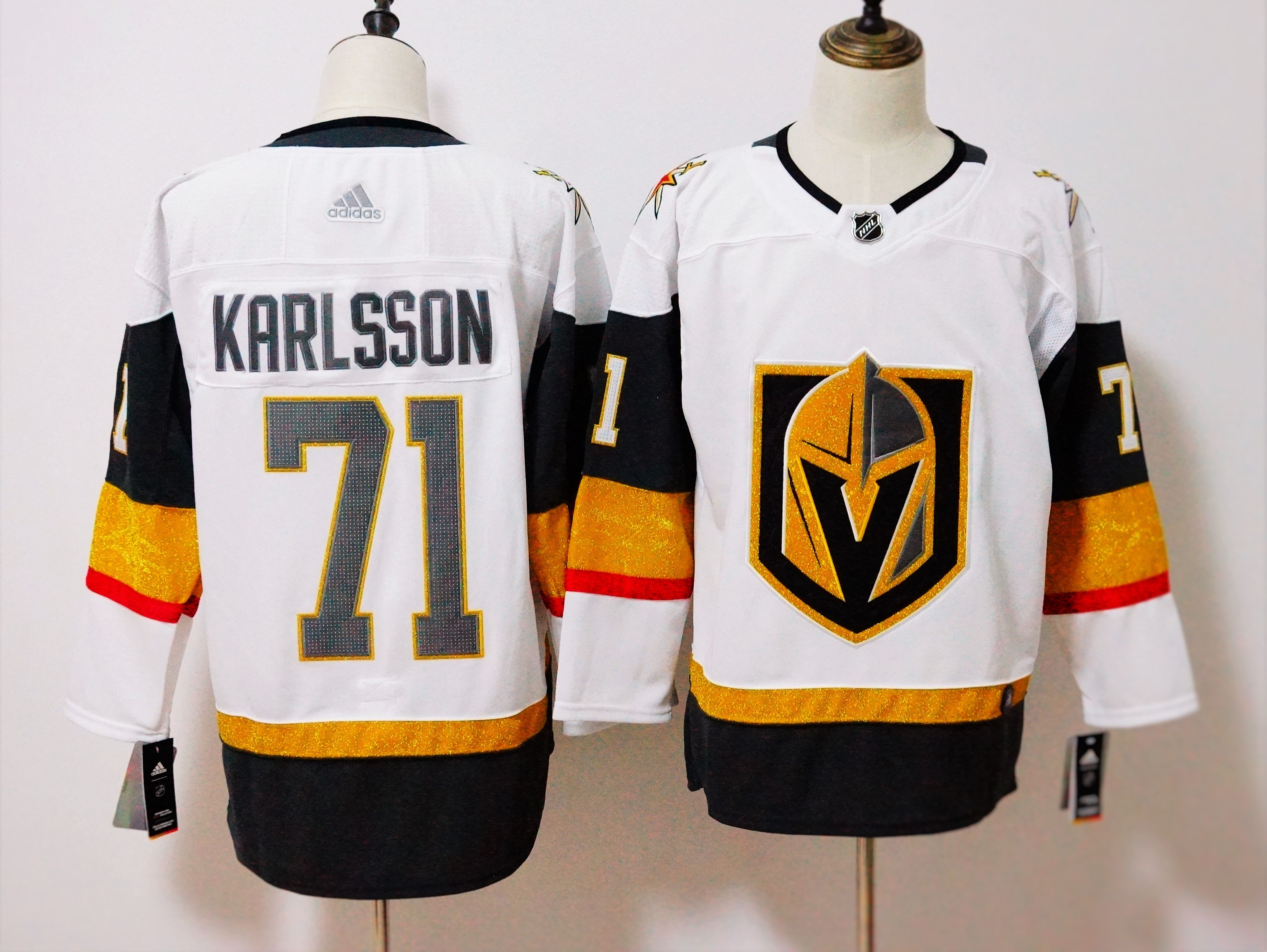 Men's Adidas Vegas Golden Knights #71 William Karlsson White Stitched NHL Jersey Men's Adidas Vegas Golden Knights #71 William Karlsson White Stitched NHL Jersey